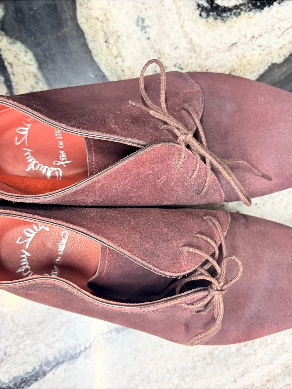 Santoni Fatte a Mano Burgundy Suede Chukka Boots Men’s 8.5 UK 9.5 US Italy